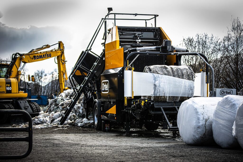 Waste baling with Orkel