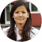 Closeup portrait of a woman