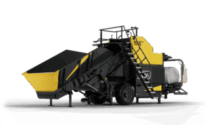 3D model of an yellow Orkel Hi-x Evo compactor