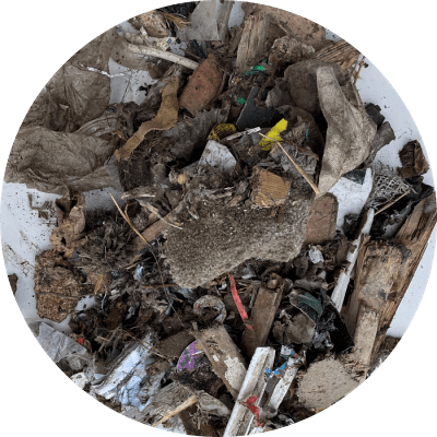 Closeup picture of RDF (Refuse-derived fuel)