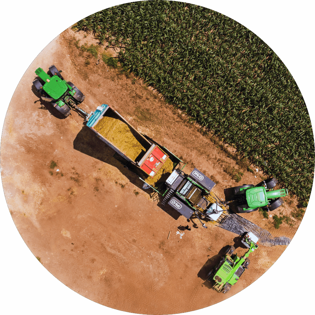 Orkel compactor seen from above
